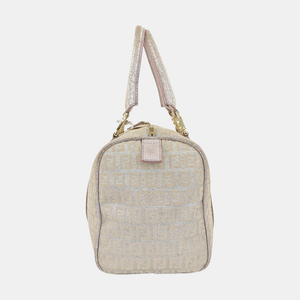 Canvas Top Handle Bag White