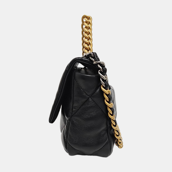 CHANEL 19 Small Quilted Lambskin Black