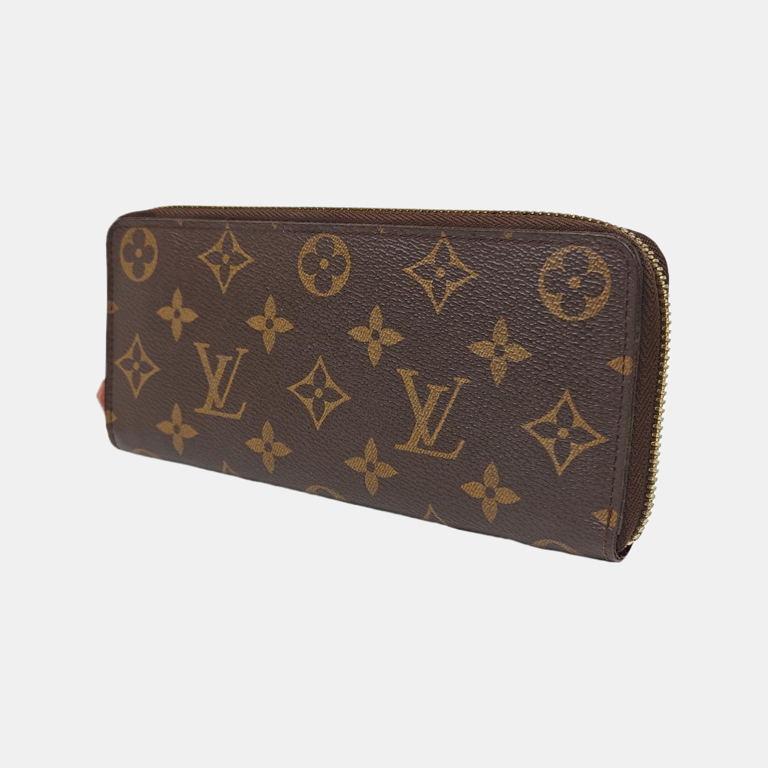 CLÉMENCE Monogram Coated Canvas Brown Wallet