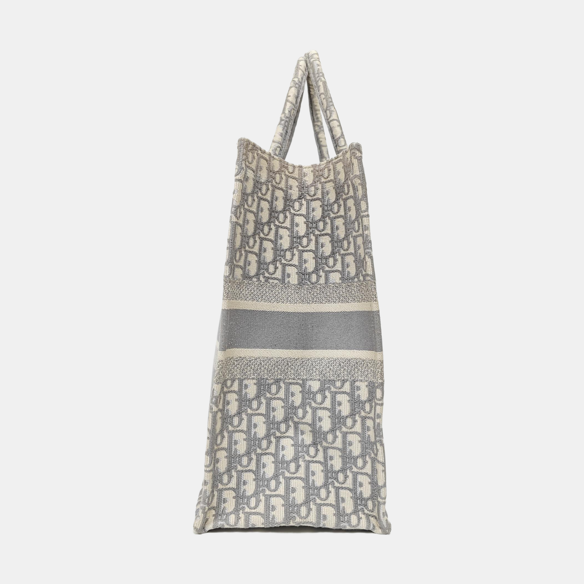 Book Tote Large Oblique Canvas Gray