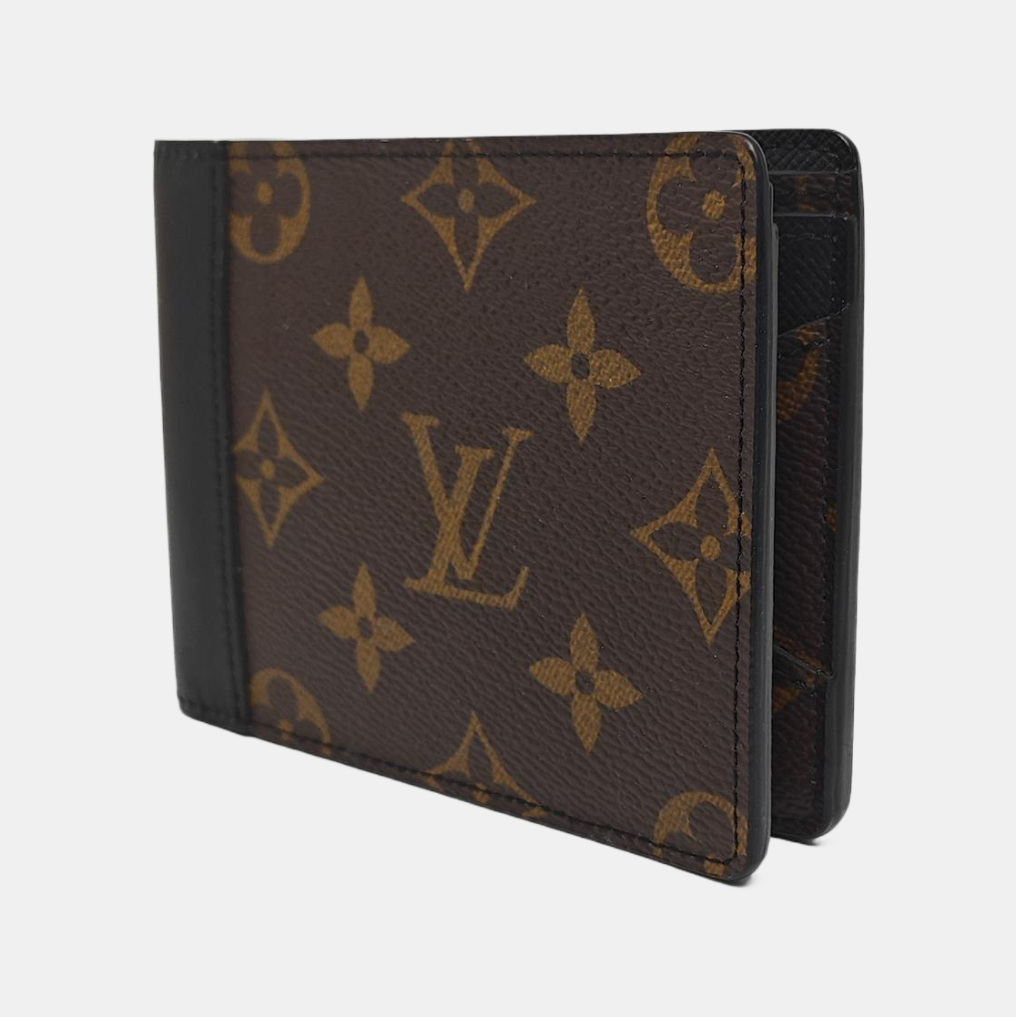 GASPAR Mini Monogram Coated Canvas Brown Card Holder