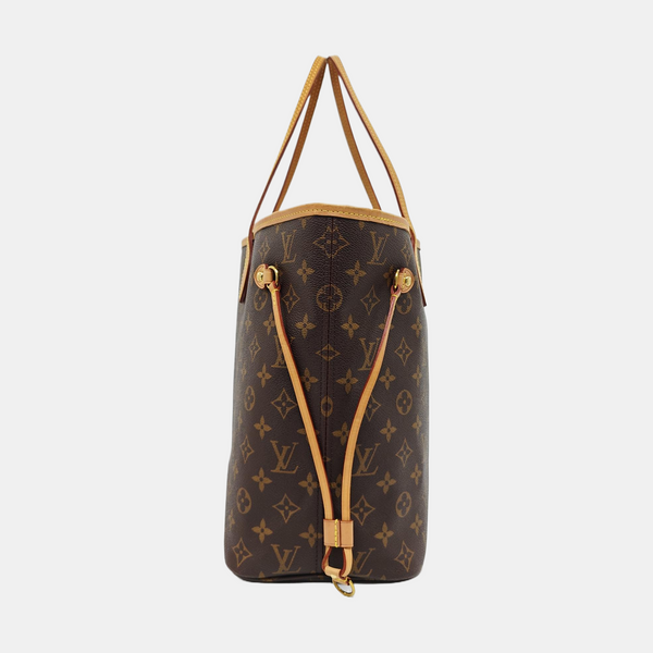 NEVERFULL MM Monogram Coated Canvas Brown