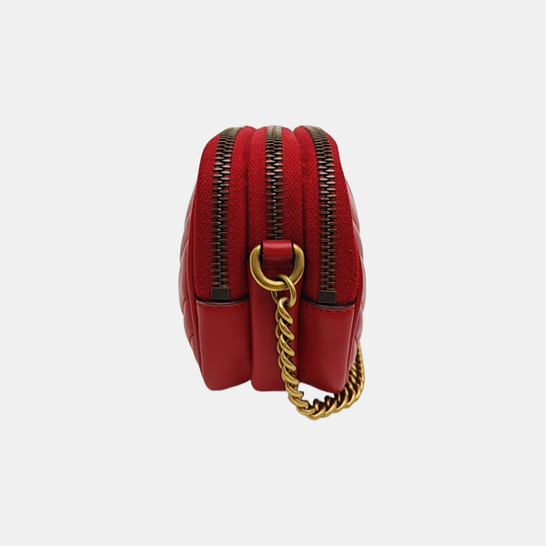 GG Marmont Mini Quilted Calfskin Red