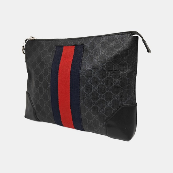 Ophidia Medium Monogram Coated Canvas Gray