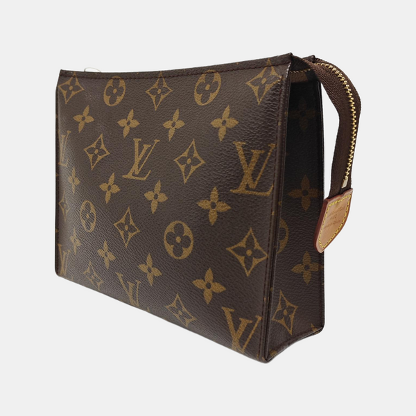 TOILET POCKET 19 Monogram Coated Canvas Brown