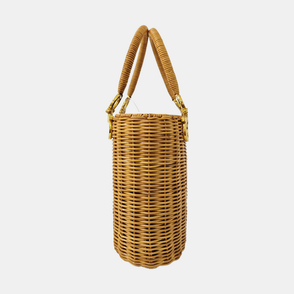 Special Material Bucket Bag Brown