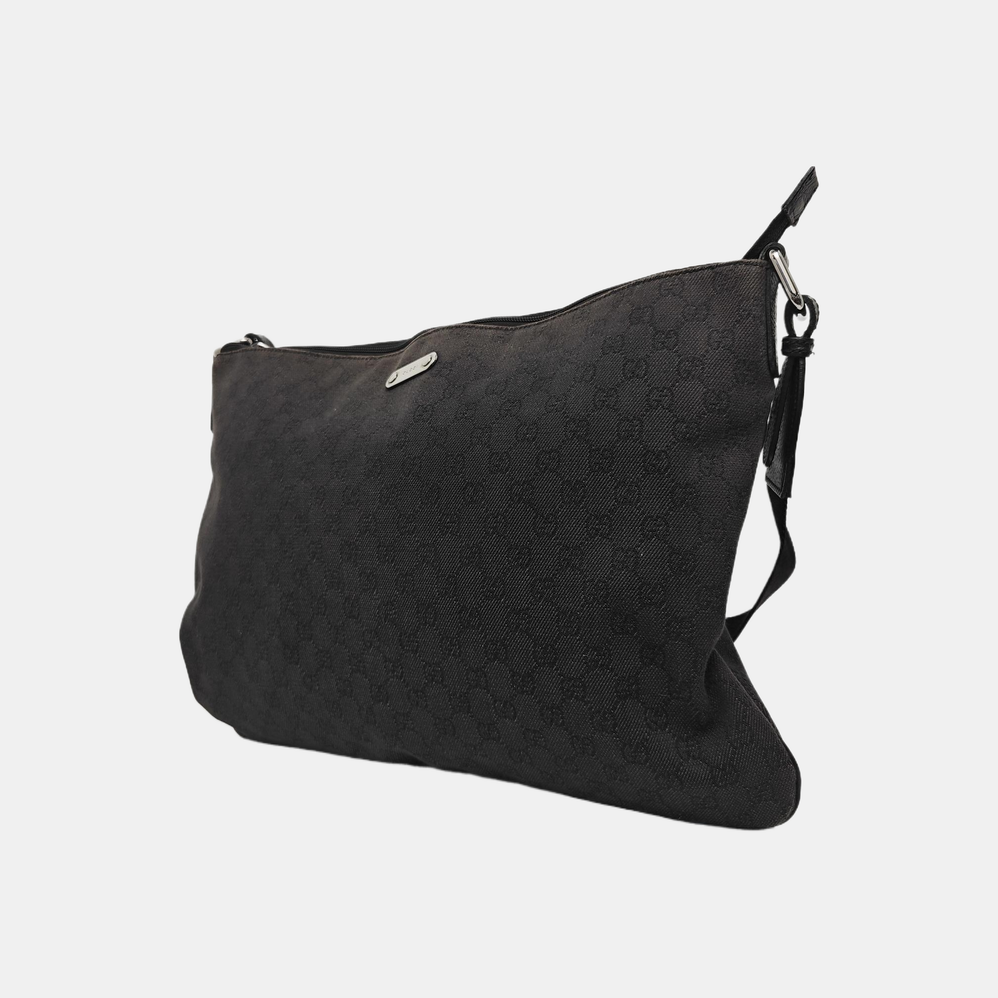 Monogram Canvas Shoulder Bag Black