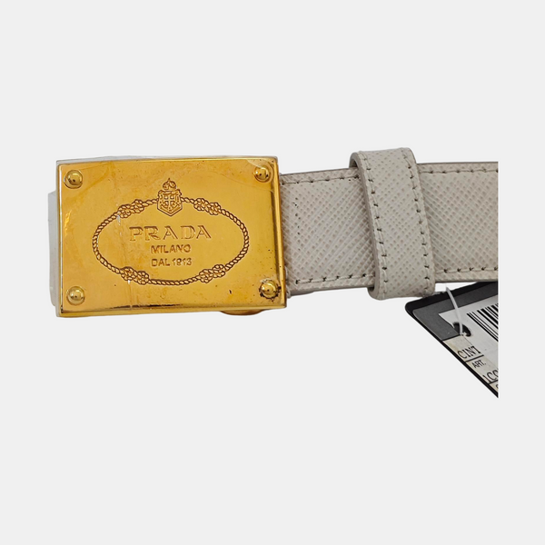 Leather Belt White