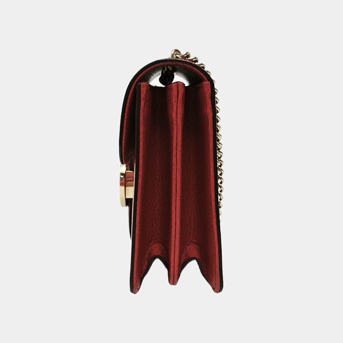 Interlocking G Small Calfskin Red