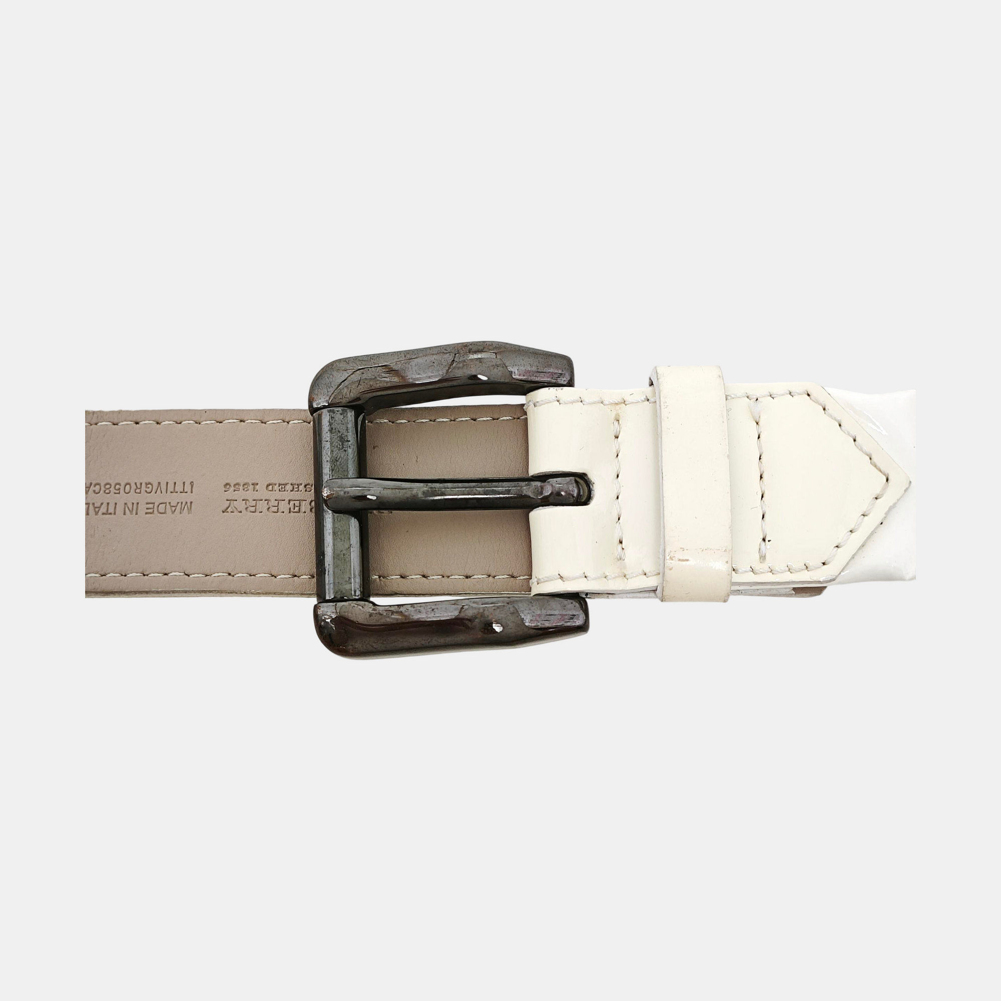 Leather Belt White
