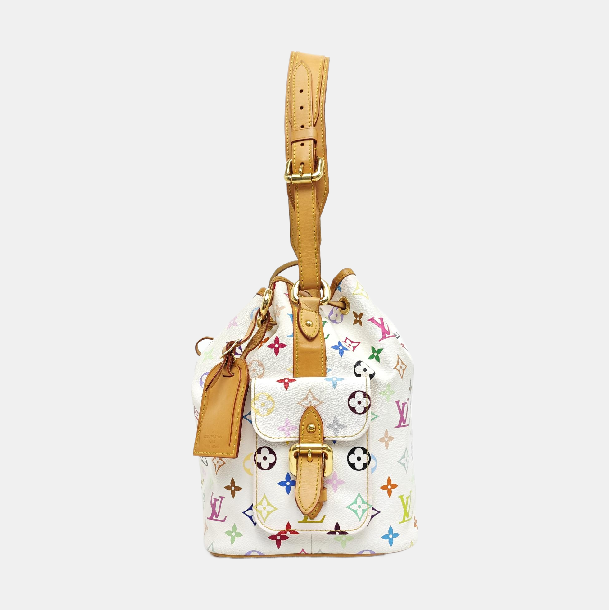 LV × TM NÉONOÉ MM Monogram Coated Canvas White