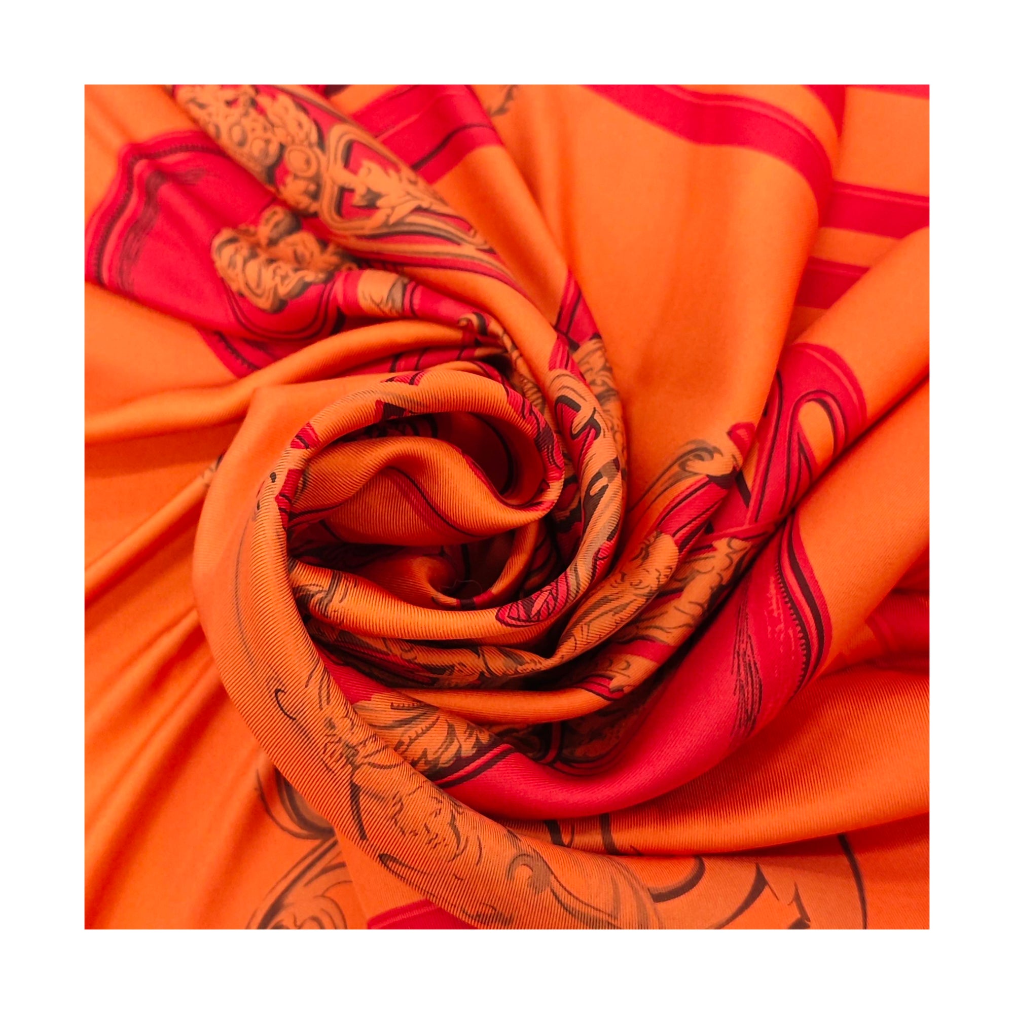 Mulberry Silk Silk Scarf Orange