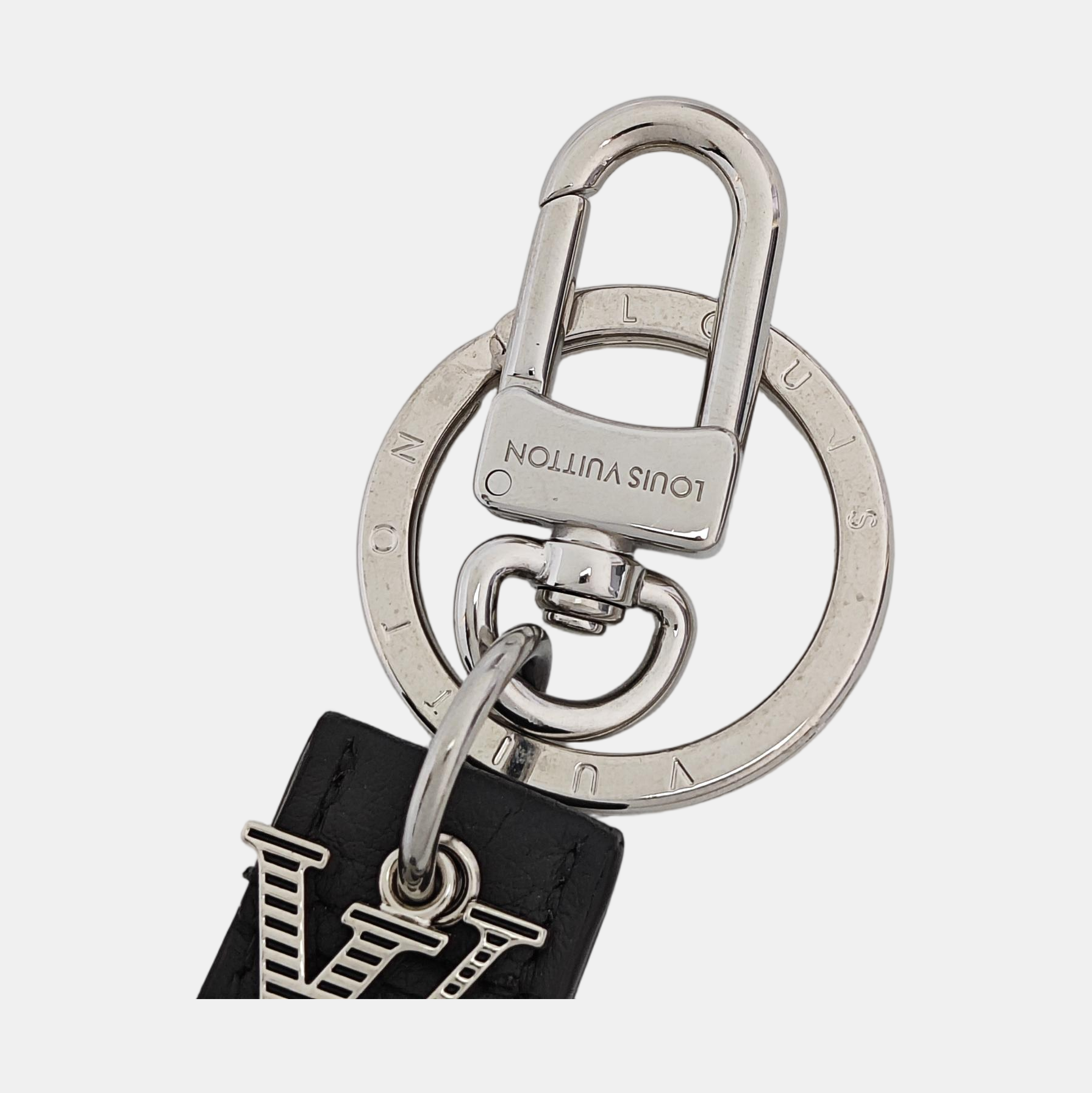 Leather Bag Charm Black