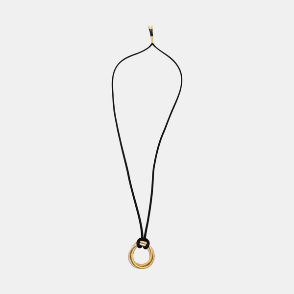 TRINITY Fabric Black Necklace