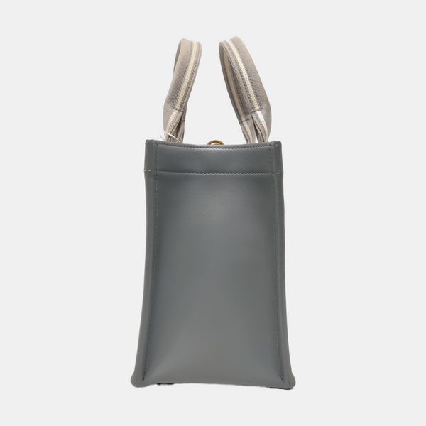 Book Tote Small Oblique Canvas Gray