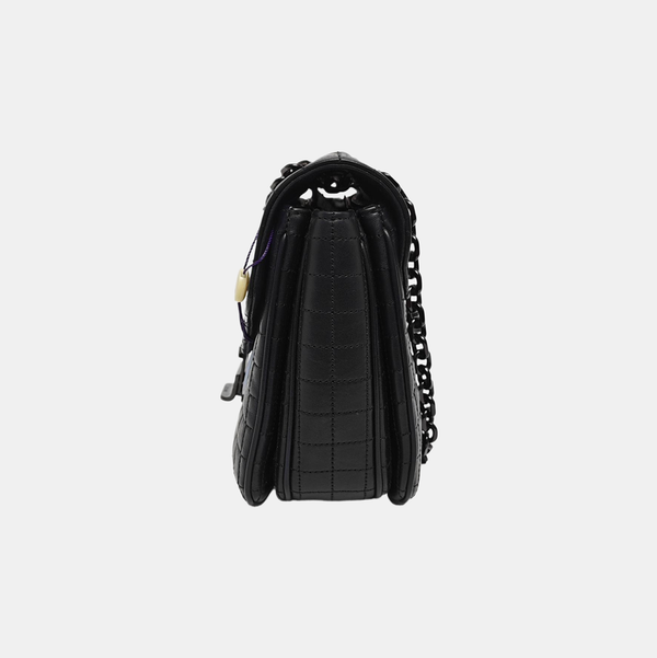 C Medium Quilted Calfskin Black
