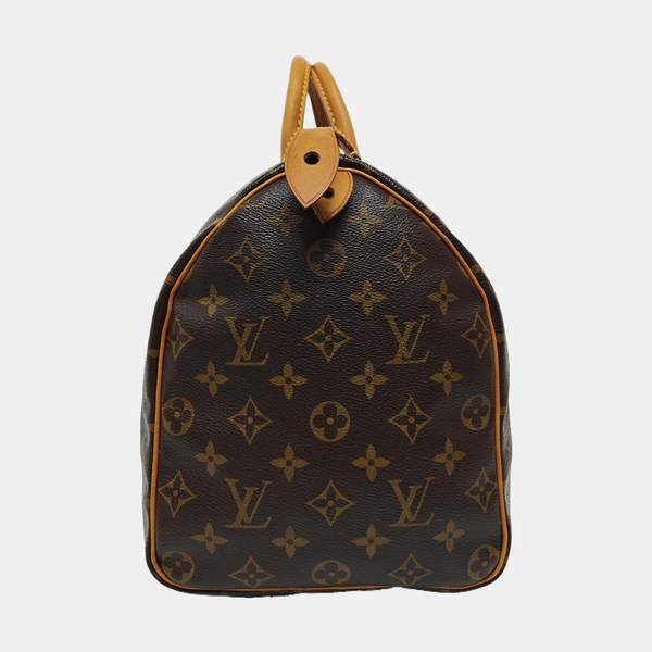 SPEEDY 35 Monogram Coated Canvas Brown