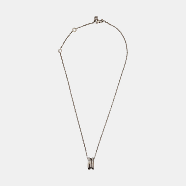B.ZERO1 18k White Gold Silver Necklace