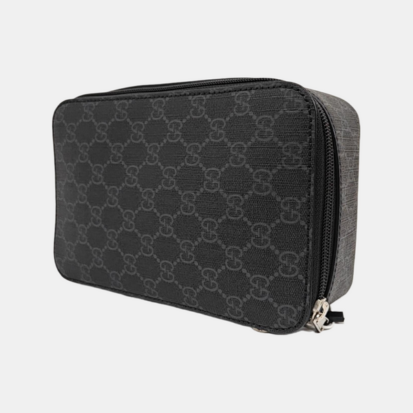 GG Supreme Monogram Coated Canvas Gray