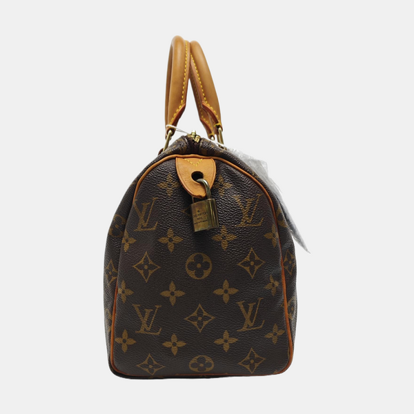 SPEEDY 25 Monogram Coated Canvas Brown