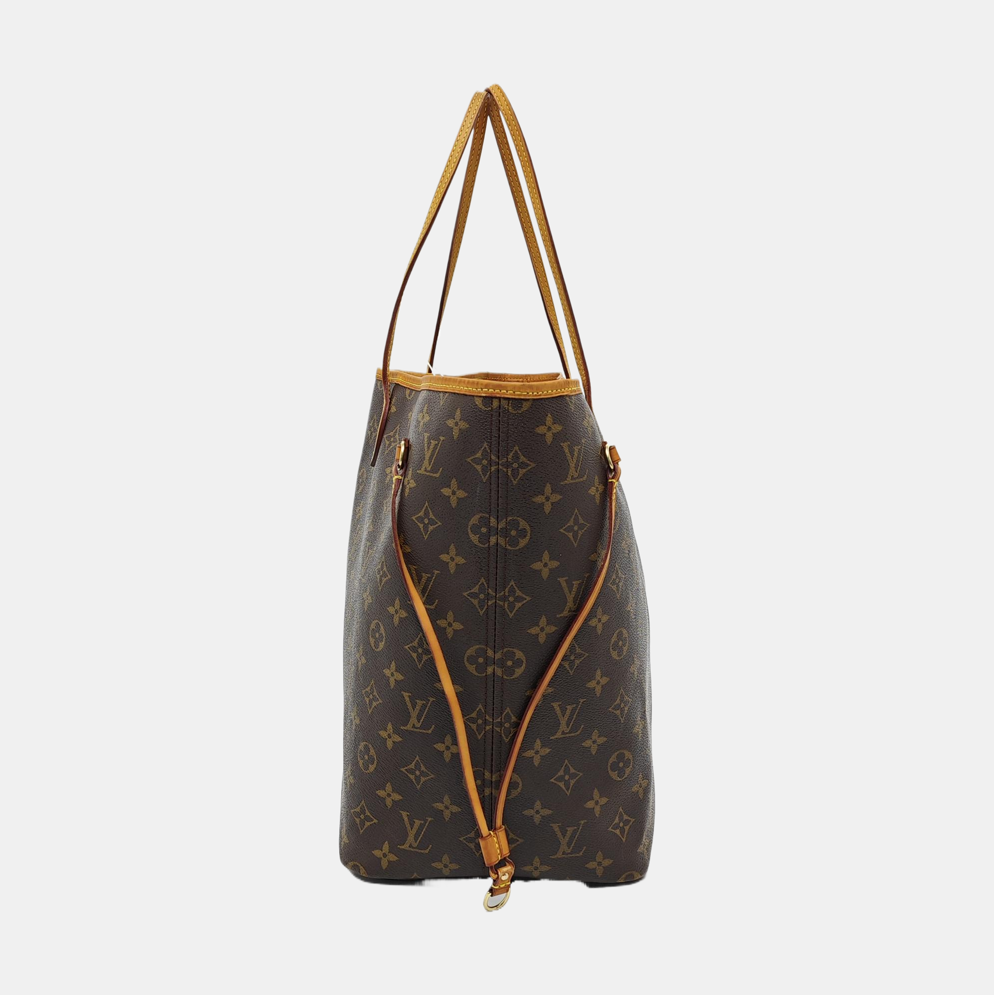 NEVERFULL GM Monogram Coated Canvas Brown
