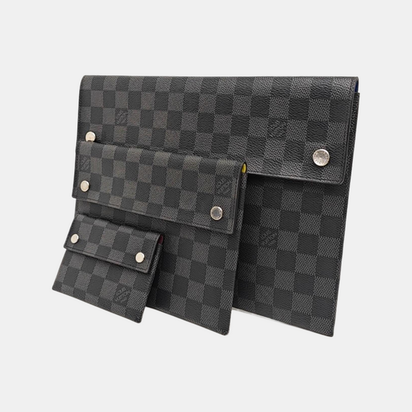 ALPHA Damier Graphite Coated Canvas Gray Wallet