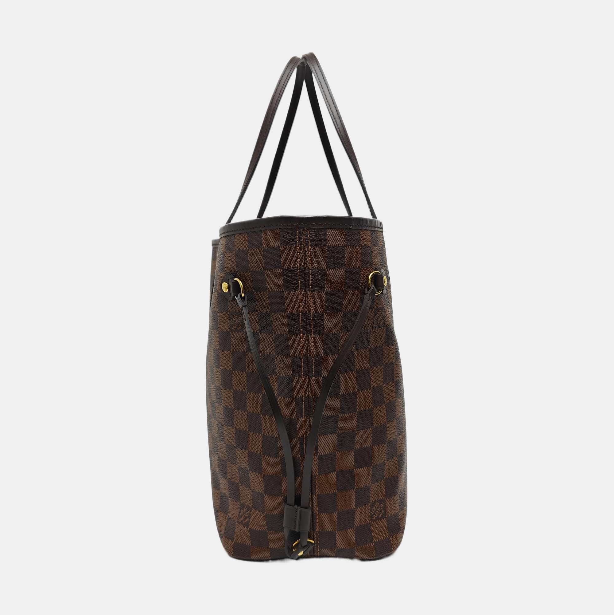 NEVERFULL MM Damier Ebene Coated Canvas Brown