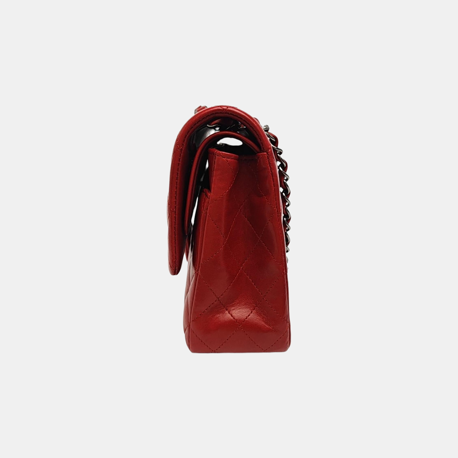 CLASSIC FLAP Medium Quilted Lambskin Red