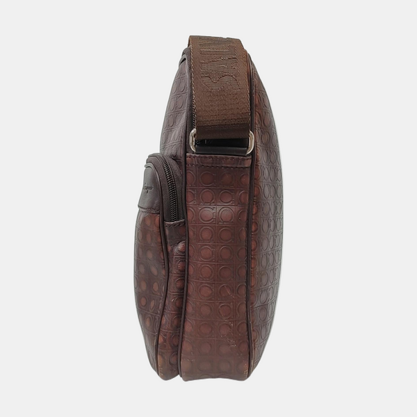Calfskin Shoulder Bag Brown