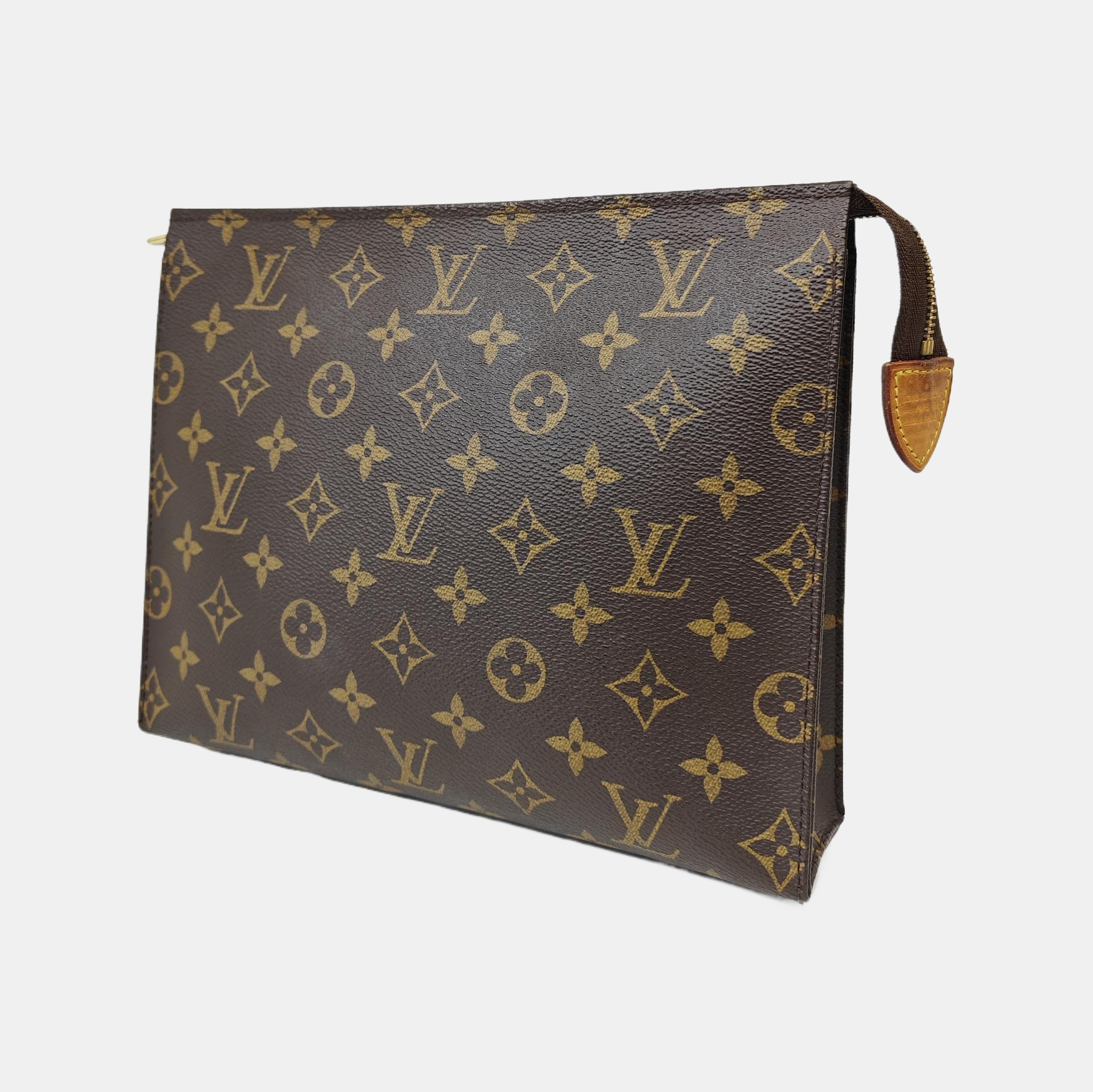 TOILET POCKET 26 Monogram Coated Canvas Brown