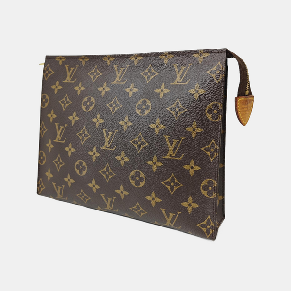 TOILET POCKET 26 Monogram Coated Canvas Brown