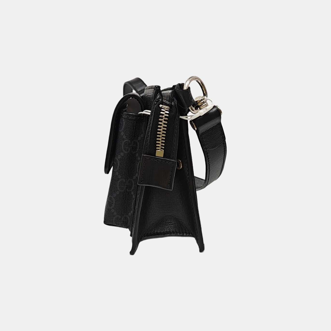 GG Messenger Monogram Coated Canvas Black