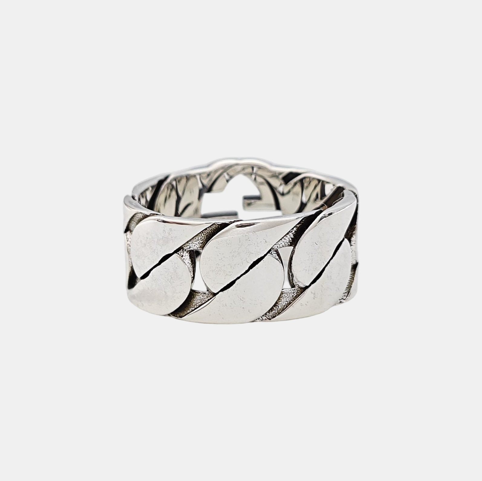 Interlocking G 925 Sterling Silver Ring HK 21