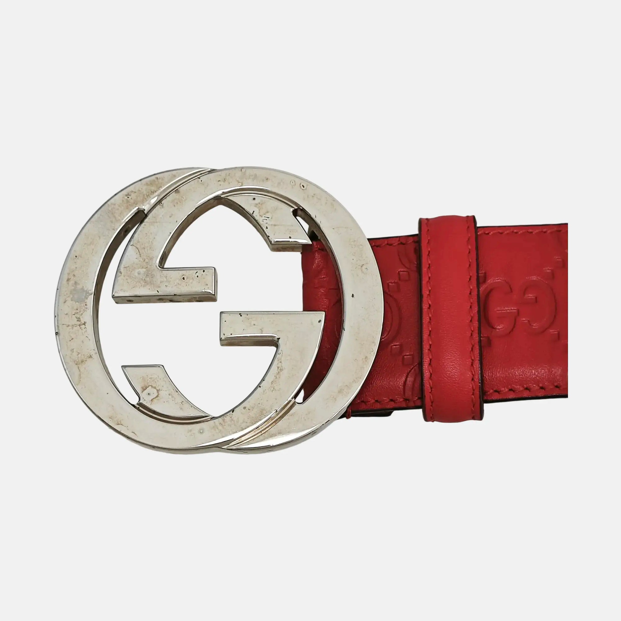 Leather Belt Red