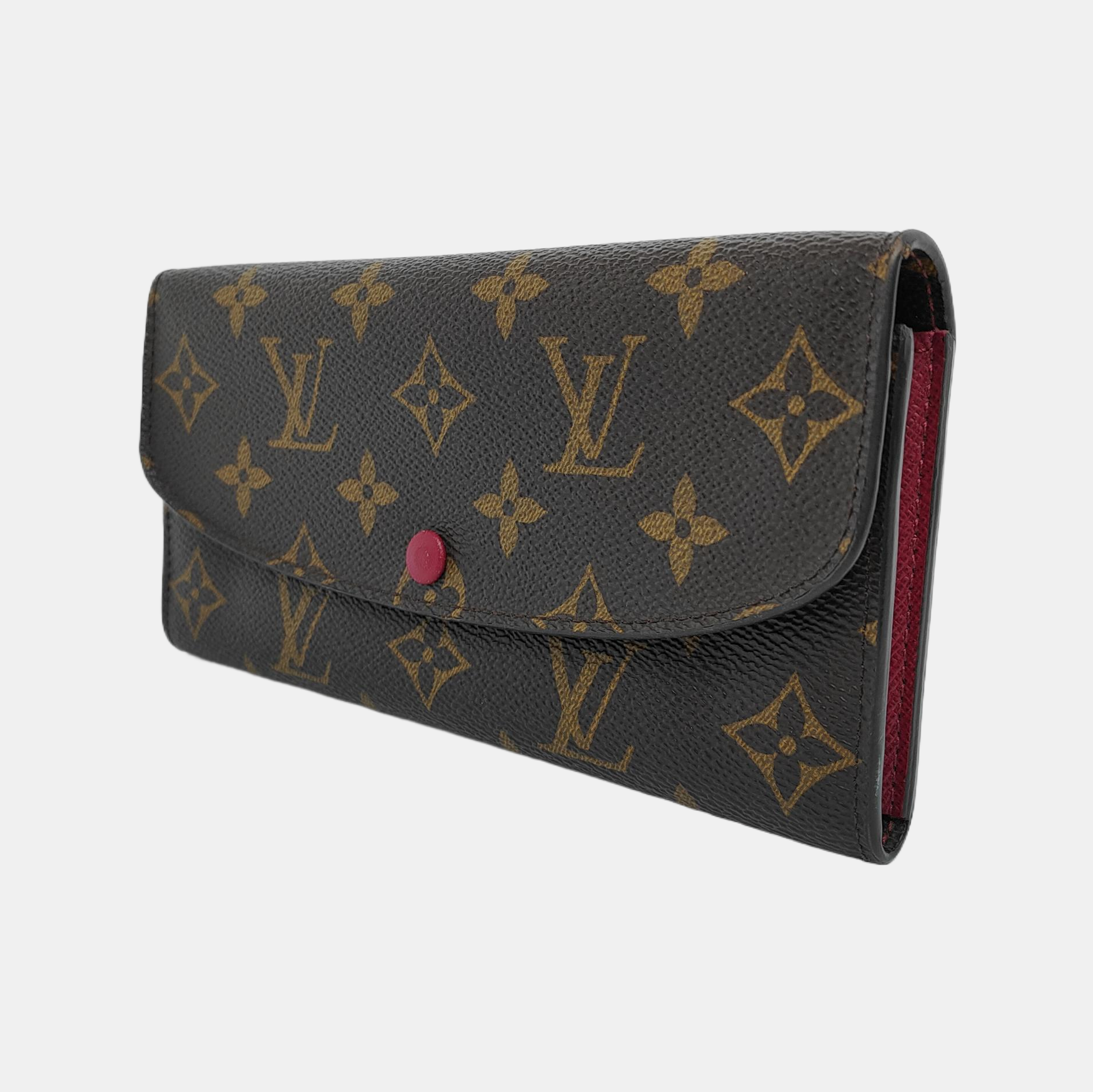 EMILIE Monogram Coated Canvas Brown Wallet