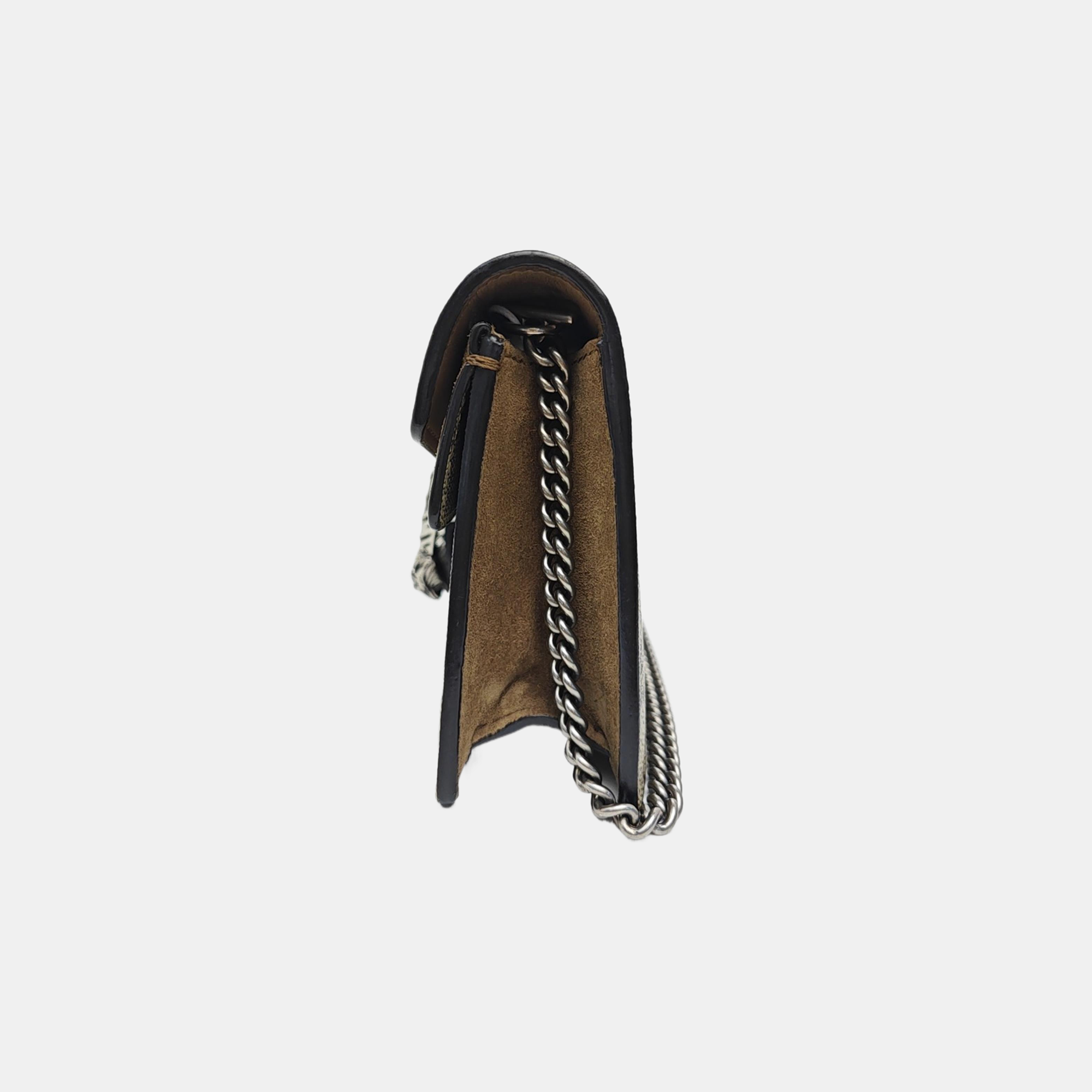 Dionysus Super Mini Monogram Coated Canvas Beige