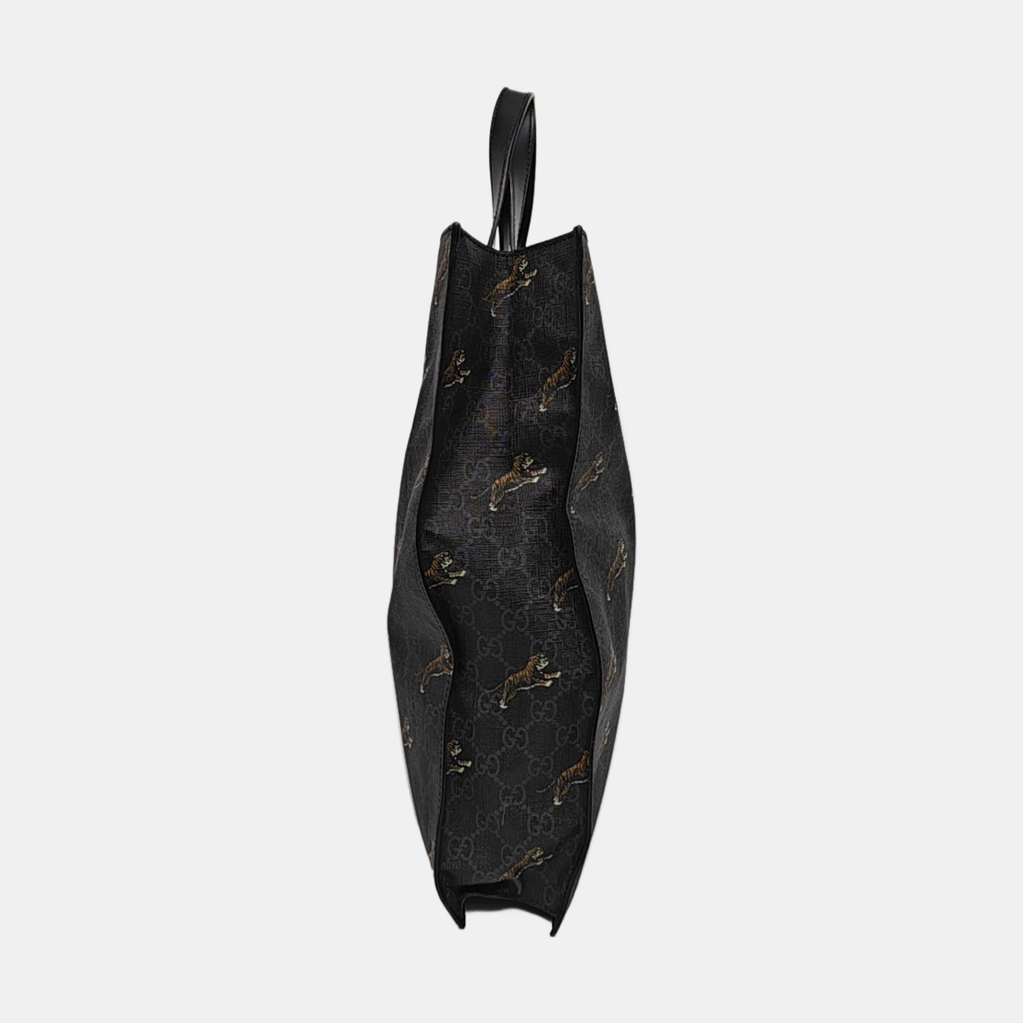 GG Supreme Monogram Coated Canvas Black
