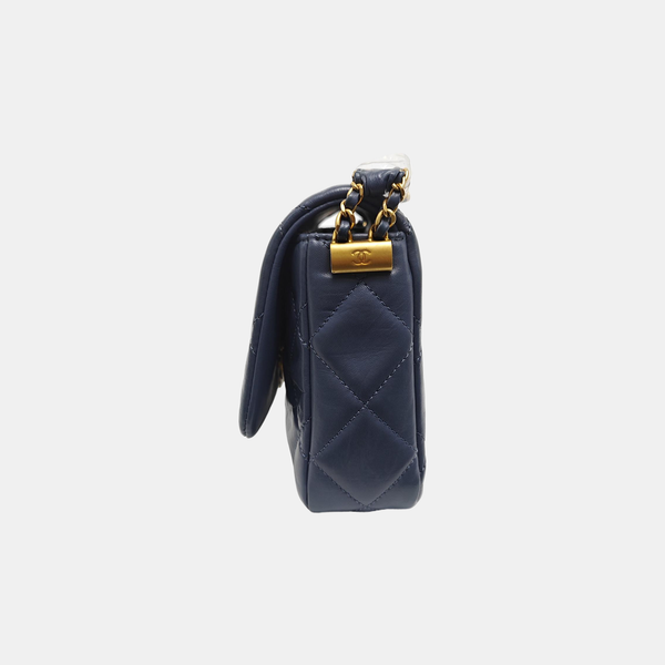 Quilted Calfskin Blue