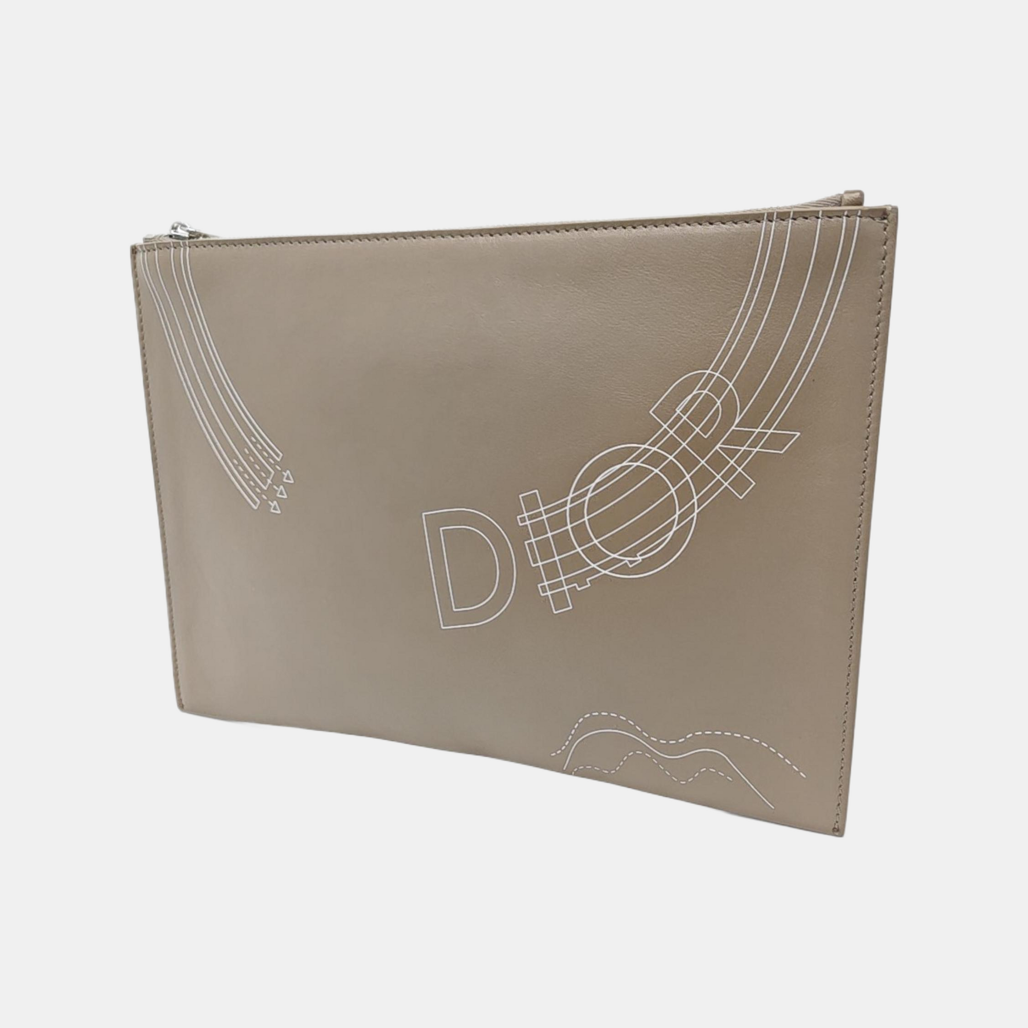 Calfskin Clutch Gray