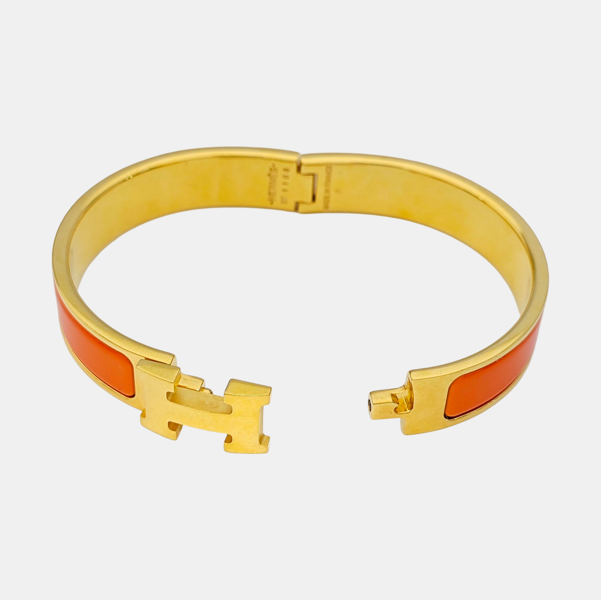 Clic H Metal Gold Bangle