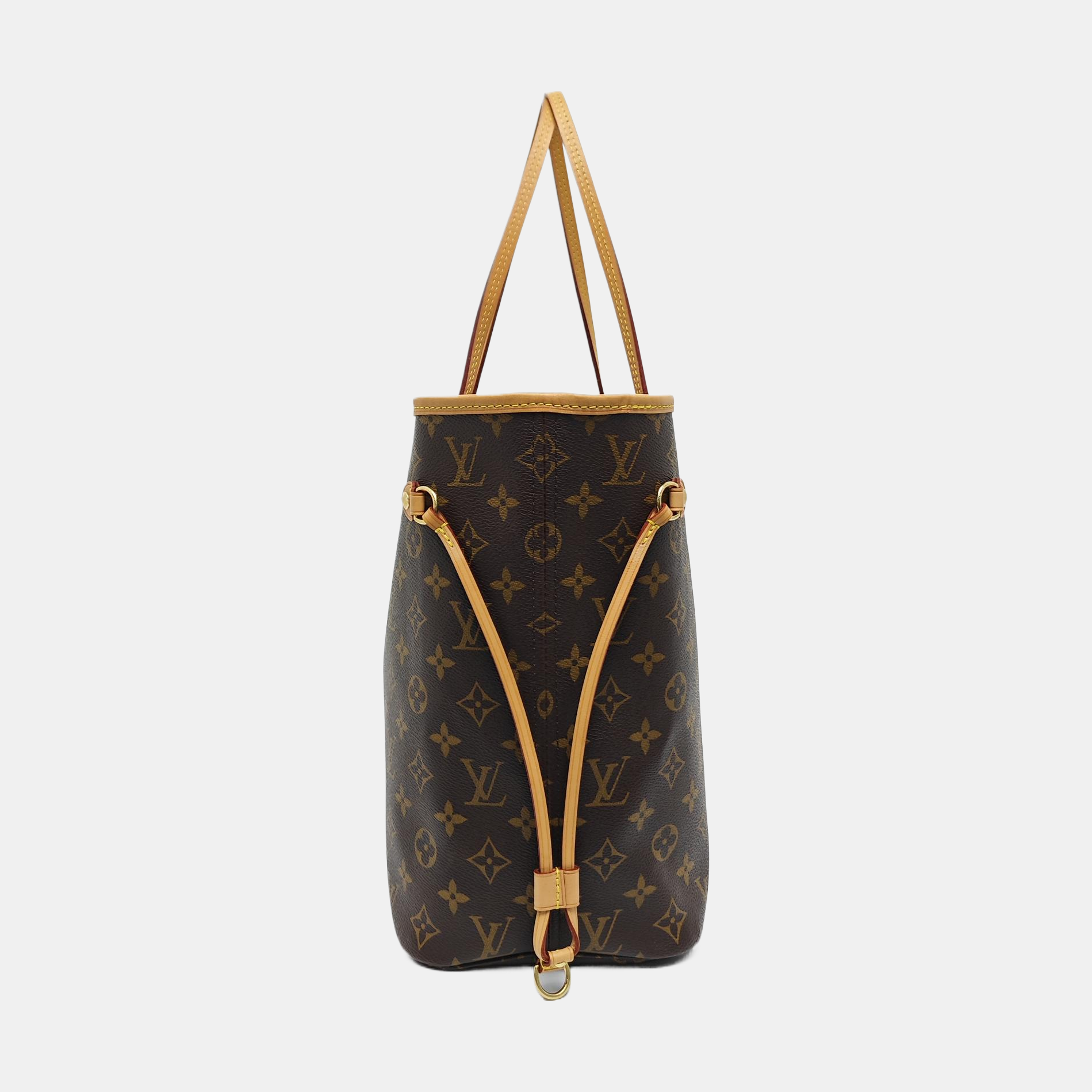 NEVERFULL MM Monogram Coated Canvas Brown