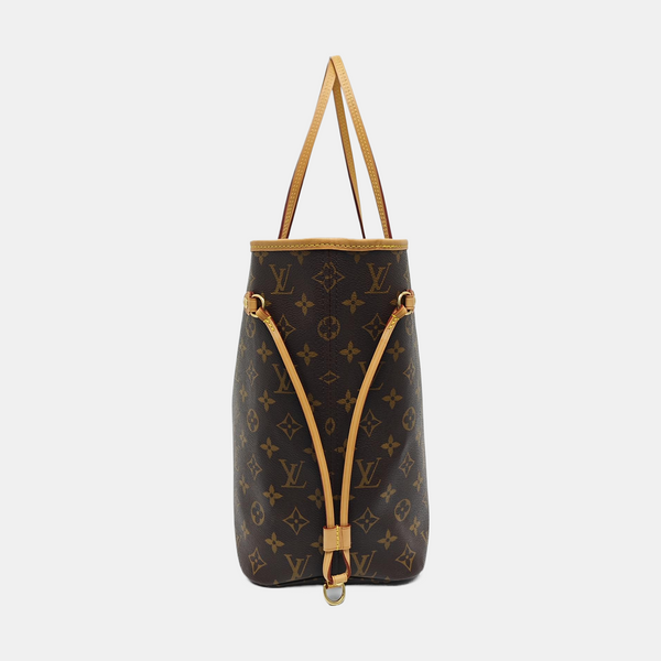 NEVERFULL MM Monogram Coated Canvas Brown