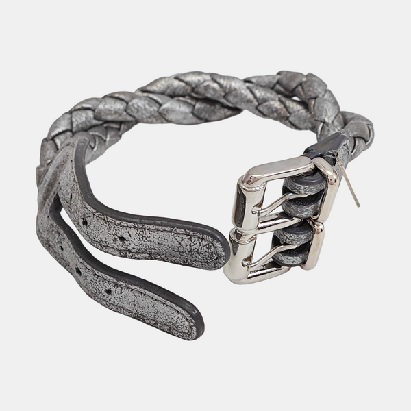 Leather Gray Bangle