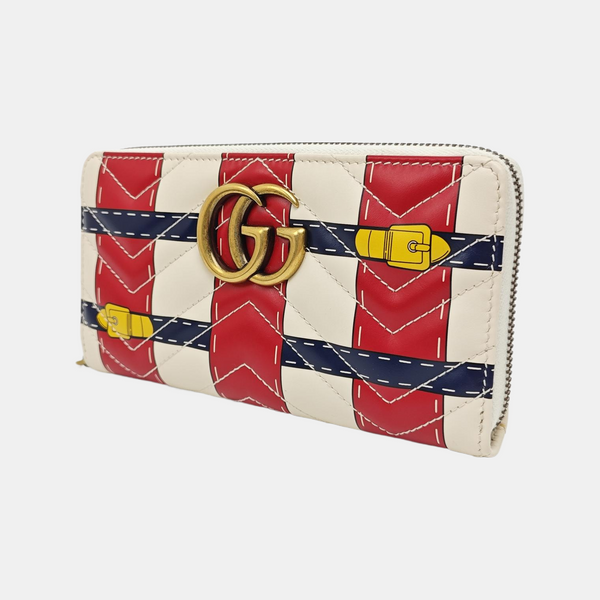 Quilted Calfskin Wallet White