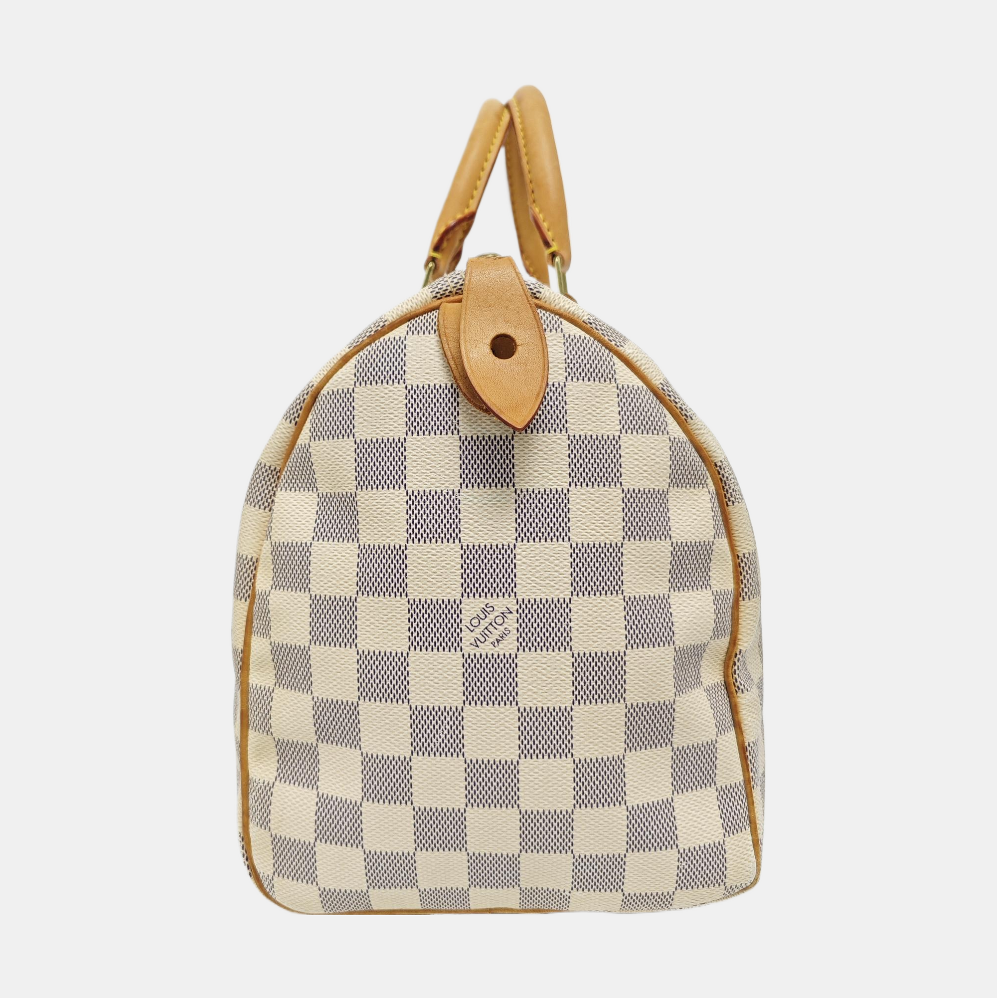 SPEEDY 30 Damier Azur Coated Canvas White