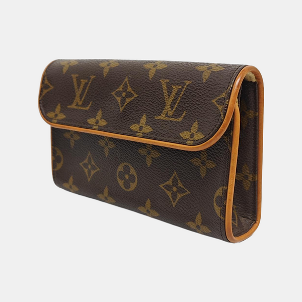 FLORENTINE Monogram Coated Canvas Brown