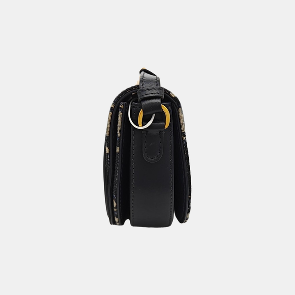 Oblique Canvas Shoulder Bag Blue