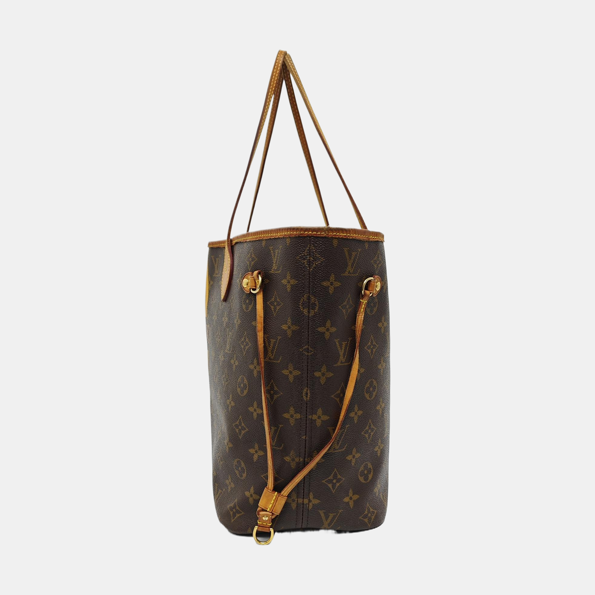 NEVERFULL MM Monogram Coated Canvas Brown