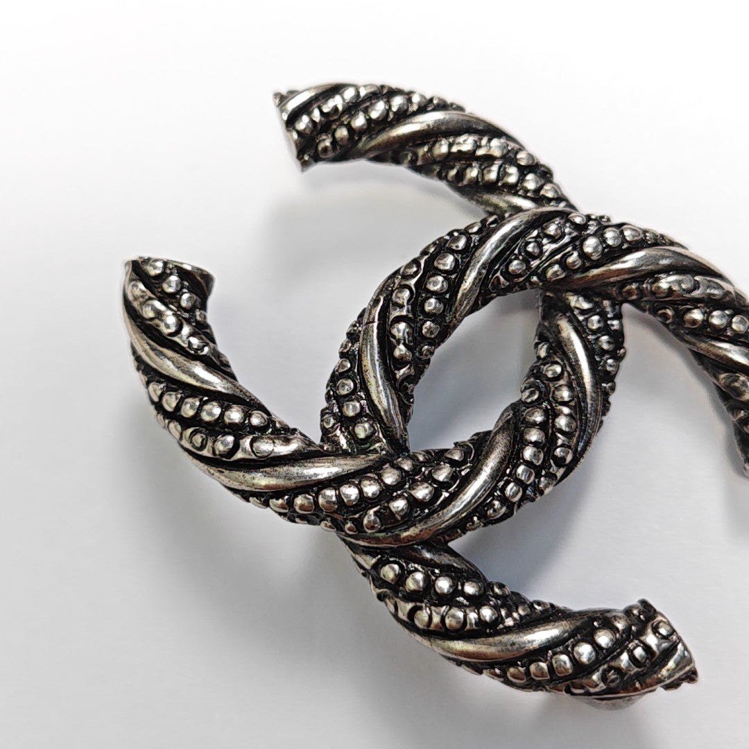 Vintage Metal Black Brooch