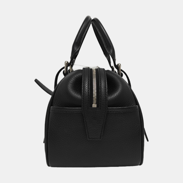Calfskin Top Handle Bag Black